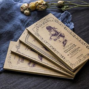 Hediye Sargısı 1 Pack/Lot Vintage Klasik Şiirler Kraft Paper Notebook Planlayıcı Çıkartmaları Not Defteri Nota Not Sayfaları Ofis Dekor Sticker