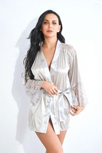 Женская одежда для сна топ -мода женский халат сексуальный кружево пижама европейские и американские оптовые цены