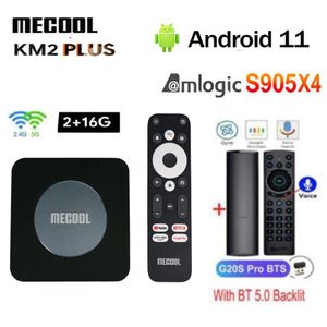 MECOOL KM2 Plus Android 11 TV Box 4K Amlogic S905X4 2G 16G 2.4G 5G WiFi BT Home Media Player Set Top Box vs KM2 KT1