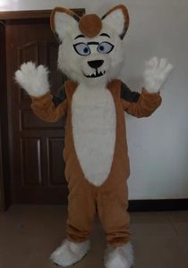 Wolf Dog Mascot Costum desenho animado Fancy Sexy Halloween Dress Kids Festa Fantas