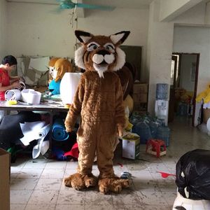 Köpük Yetişkin Kaplan Maskot Kostüm Vahşi Hayvan Uzun Saç Tiger Maskot Kostümleri Cadılar Bayramı Partisi Sahne Performans Elbisesi