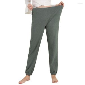 Kadın pijama kış sıcak kadın uyku dipleri rahat katı salon giymek artı boyut 2xl-8xl pijama pijama pantolon gevşek bayanlar