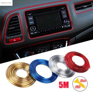 5M Car Moulding Decoration Flexible Strip Interior Auto Moulding Car Cover Trim Tape Auto Dashboard Outlet Decor car accessories
