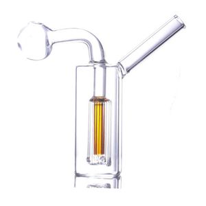 Wasserpfeifen Mini dickes Glas Ölbrenner Bong für klare Dab Rigs Wassersprudlerpfeife Einfaches Design für Rauchzubehör