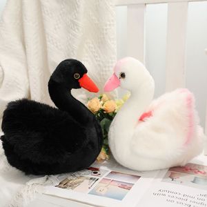 Black Swan Peluş Oyuncak Beyaz Kuğu Çift Kraliçe Peluş Düğün Dekor Bebekleri Noel hediyesi için