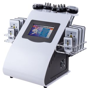 ABD'de Stok Zayıflama 6 In 1 Ultrasonik Kavitasyon Vakum RF Radyo Frekansı Lipo Lazer Spa İçin Vücut Şekillendirme Makinesi