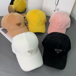 Nakış Unisex Tasarımcıları Top Kapakları Yapay Tavşan Kürklü Kaçış Kadınlar Seyahat Sıcak Bahar Şapkaları Erkek Beyzbol Kapağı 5 Renk Moda Peluş Şapka