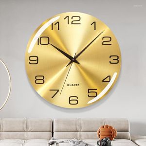 Duvar saatleri saat izle oturma odası ev asılı modern minimalist güzellik salonu pil basit altın el