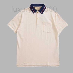 Erkek Polos Tasarımcısı Paris Polo Gömlek T-Shirt Erkekler Günlük Gevşek Tip G Kısa Kollu Yaka Nakış Rattan XPOW