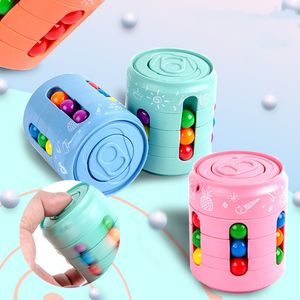 Şenlikli iyilik dönen sihirli fasulye rubik topu Rubik'in küpü dekompresyon oyuncak fidget spinner