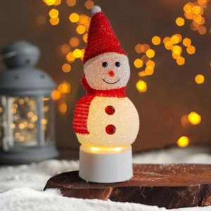 Gece Işıkları Led Snowman Işık Yaratıcı Noel Zamanlama Dönen Ev Dekorasyon Hediyeleri Gece Işığı