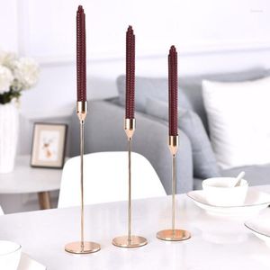 Держатели свечей 1Set Candlestick Holder Современный металлический черный антикварный палочка в чердаке скандинавской свадьба декоративная