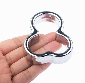 Кольцевые предметы красоты кольцо из нержавеющей стали шарика мошонки рабство мужское пенис клетки металлические устройства целомудрия сексуальные игрушки для мужчин гей для взрослых игр