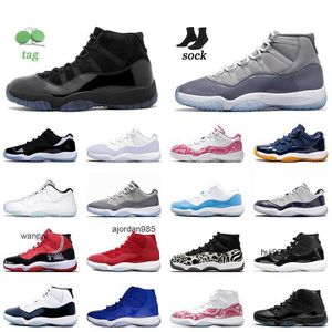 Orijinal Jumpman 11 11s Vintage Basketbol Ayakkabıları Erkek Kadınlar Top Dış Spor Seakers Uzay Reçeli Kızılötesi 23 Hayvan İçgüdüsü Düşük Serin Gri Jordam