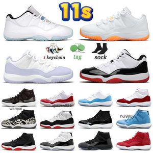 Jumpman 11 Аутентичные баскетбольные туфли 11s низко дизайнерский инстинкт животных вишневый крутой серой космос Пантоне Конкорд гамма голубые мужчины спортивны Jordam