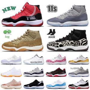 AAA Quality Mens Womens High 11s Basketball Shoes Jumpman 11 Man Sportoor Sports Sneaker Sneaker Metallic University University Red Snakeskin Navy Blue Jordam
