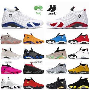 2023 Top Jumpman 14 14s XIV Basketbol Ayakkabıları Hiper Kraliyet Şeker Kamışı Erkek Kadın Üniversitesi Altın Spor Salonu Mavi Siyah Toe Eğitmenler Sneakers Boyut 13 JORDON JORDAM