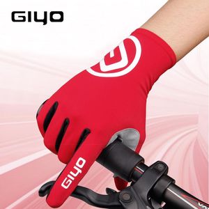 Bisiklet eldivenleri giyo uzun tam parmaklar spor dokunmatik ekran jel kadın erkekler yaz parmak mtb yol binicilik yarışı