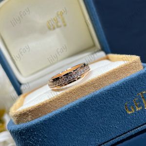 Lüks döndürülebilir elmas döngü yüzüğü moda gül altın aşk yüzük tasarımcısı mücevher kadınlar için sonsuzluk çift hediye düğün boyutu 5 6 7 8 9 sıcak