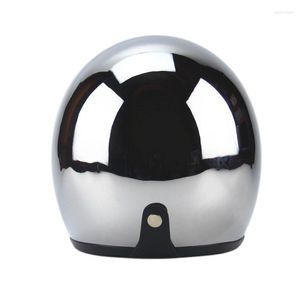 Мотоциклетные шлемы Марка Moto Mirror Серебряный шлем Chrome Casco Capacete 3/4 Open Face Vintage Motocross S-Xxl