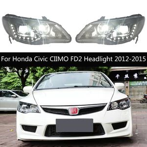Araba Farlar Montaj Aydınlatma Aksesuarları Honda Civic Ciimo FD2 LED FARDLE FARD DRL ön lambası için sinyal ışıklarını çevirin