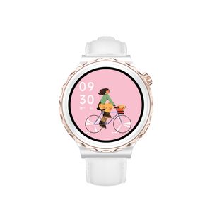 Kadınlar Akıllı İzle Lady Round Smartwatch NFC AI Sesli Asistanı Bluetooth Çağrı Tam Ekran Dokunma Diy İzle Yüz IP67 Su Geçirmez Kalp Hızı Kan Monitörü