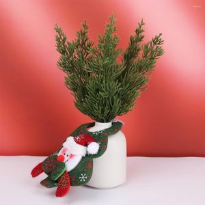 Рождественские украшения орнамент декор поставка сосновых игл ветвь фальшивые кипарисовые листья искусственные растения Рождество