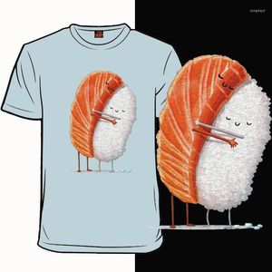 Erkekler T Shirt Aile Partisi Mutlu Erkekler Tokyo Sushi Hug Komik Komedi Tshirt İyi Kaliteli İlginç Tasarımcılar Pamuk Öğrenci T-Shirt