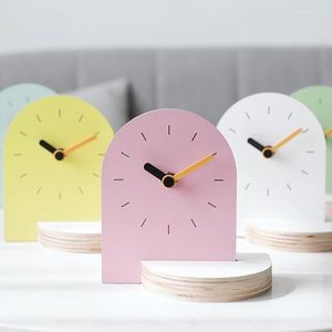 Столовые часы современные красочные настольные часы персонализированные творческие деревянные декоративные домашние офис молчат для учебной спальни гостиной