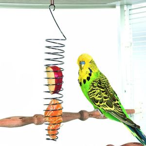 Other Bird Supplies Stainless Steel Feeder Parrot Food Fruits Basket Holder Foraging Equipment Cage Feeding Device Training Toy