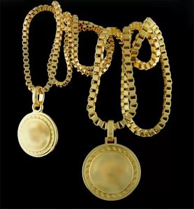 Gold Chain Luxury Marka Vintage Kolyeler Asla Pirinç Kaplı Kolye Çift Stili Resmi Çoğaltma Sergileri Kadın İçin Erkek Çoğaltma
