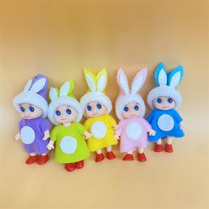 Çocuklar Paskalya Partisi Yumurta Dolgulu Oyuncak Toys Tavşan Bebek Bebek Duş Dekorasyon Hareketli Kol Bacak Bebek Bebek Evi Hediyeleri