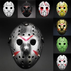 Maskerade-Masken Jason Voorhees Maske Freitag der 13. Horrorfilm Hockey Gruseliges Halloween-Kostüm Cosplay Kunststoff Party FY2931 ss1230