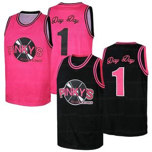 Özel Basketbol Forması Film Önümüzdeki Cuma Craig Jones Day Pinky'nin Kayıt Siyah Pembe Dikiş Herhangi Bir İsim Soyu S-4XL 5XL 6XL