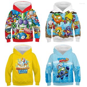 Erkek Hoodies 3D Baskı Süper Zings Serie 4 Sweatshirt Çocuklar Unisex Superzings Street Giyim Erkekler Günlük Anime Gametops Gençler