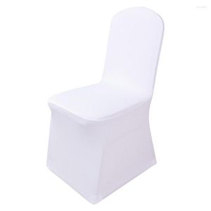 Fodere per sedie 1 pz bianco piatto ad arco anteriore decorazione di nozze spandex lycra copertura partito X7.30