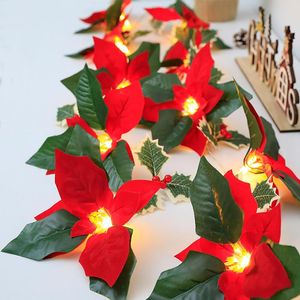Рождественские украшения бытовые светодиодные светильники струны сафлайт красные фруктовые лампы
