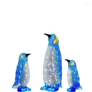 Leuchtende Pinguin-Weihnachtsornamente, Acryl-LED-beleuchtete Lampen für den Außenbereich, Garten, Hof, Rasen, Dekorationen