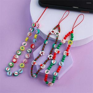 Ссылка браслетов Fahsion Mobile Phone Bess Lanyard красочные фрукты мягкая керамика веревка для камеры висят шнур женщины