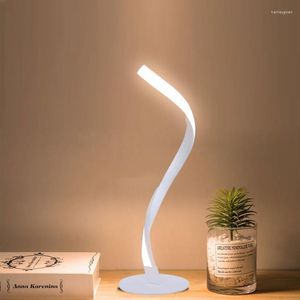 Tischlampen Spirale Nachttischlampe Serpentin für Schlafzimmer Nachttisch Moderne Lounge Zimmer Gastdekoration