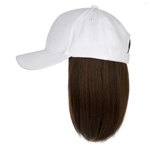 Top kapaklar Beyzbol şapkası saç uzantıları düz kısa bob saç modeli çıkarılabilir peruk şapkası kadın horoz şapkaları erkek kulübe erkekler
