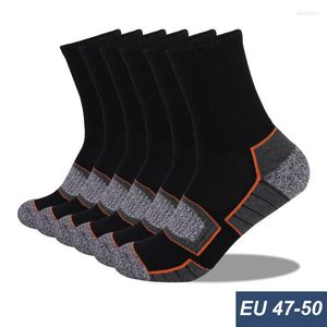 Erkek çoraplar 2022 Sonbahar Kış Erkekler Açık Orta Tüp Sporları Yürüyüş Teri Emme Koşu Kırış Sıcak Eu 35-50