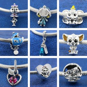 Новый популярный 925 серебряный серебряный шарм Love Cartoon Cartoon Mouse Bead подходит для примитивного браслета Pandora Bearmed Wemed Fashion Accessories Pired