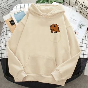 Erkek Hoodies Capybara Erkekler Grunge 2022 Ulzzang Anime Kazak Y2k Estetik Harajuku