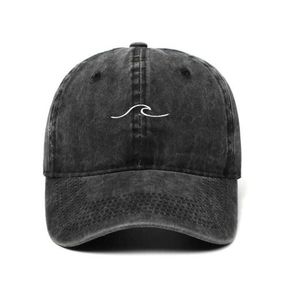 Snapbacks Wave Washed Hate Hat Cap вышивка Wavy Line Baseball Outdoor Sport Cotte Snap Bucke Hiphop Men Bone Dropship L221028