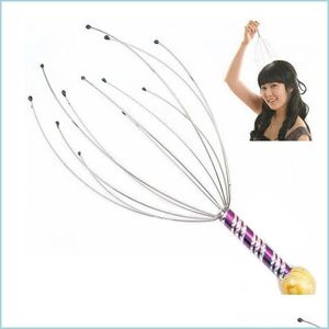 Head Massager Octopus Head Scalp Relaxation Mas Pain Relief Body Masr Release Relaxing Claw Metal Device Unisex Drop Delivery 2022 H Dhfnp