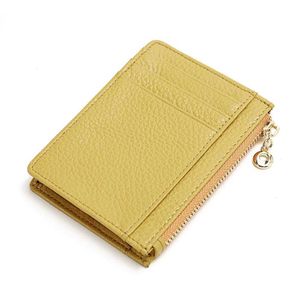 Cüzdan katmanı yumuşak orijinal deri kadın sevimli cüzdan renkli kart sahibi lüks tasarımcı para çantası çanta l221101