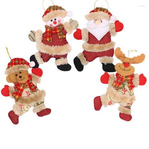 Рождественские украшения 4pcs/Set Tancing Santa Claus Merry украшения рождественские деревья висят игрушечные куклы домашний декор, старик, настоящий Навидад