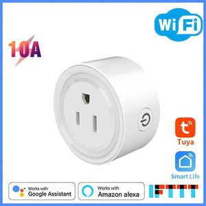 10A US Wi -Fi Tuya Smart Plug Spocket Scocket Demote Home Home Appliances Smart Living Works с Alexa Google Home No Hub