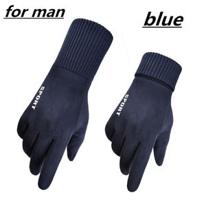 Winter Warm Windproof Sports gloves Mittens Outdoor Cycling Thicken Climbing Men woman Touch Screen Suede Gloves